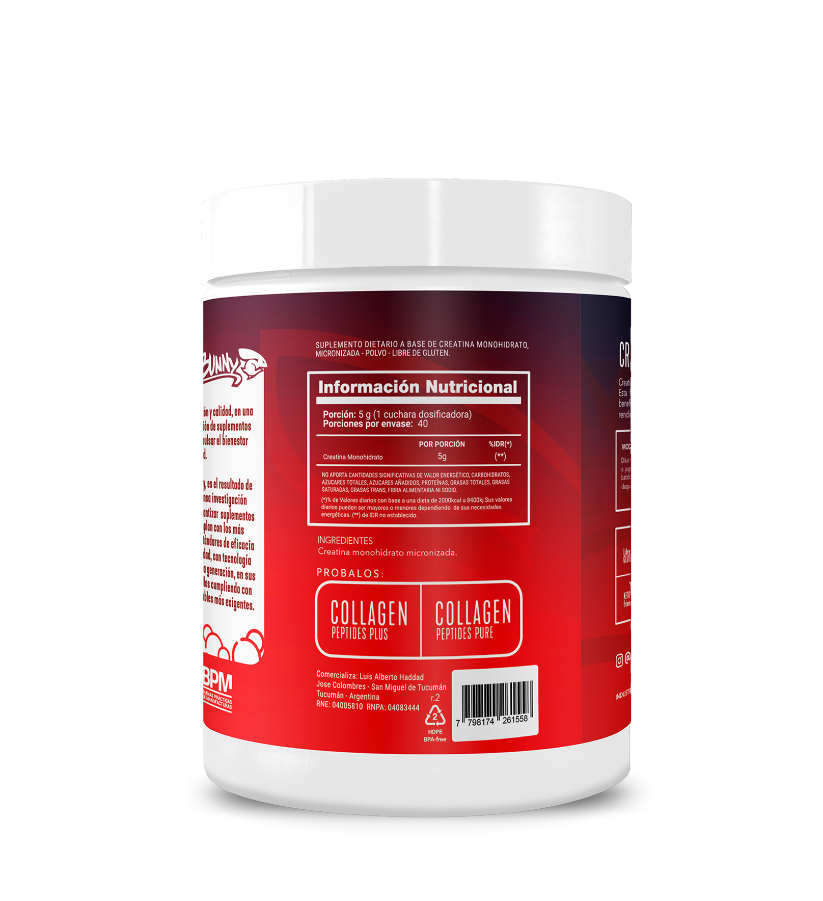 Fitbunny Creatina Monohydrate Ultramicronized Pote De 300g - Imagen 2